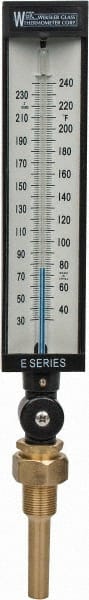 WGTC AS5H942E-T1E3D2 30 to 240°F, Industrial Thermometer with Standard Thermowell 