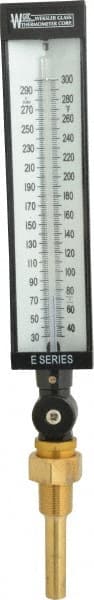 WGTC AS5H946E/T1E3D2 30 to 300°F, Industrial Thermometer with Standard Thermowell 