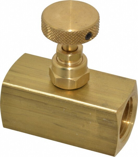 Needle Valve: Female x Female End, Brass Body