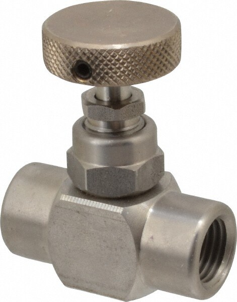 Needle Valve: Female x Female End, Stainless Steel Body