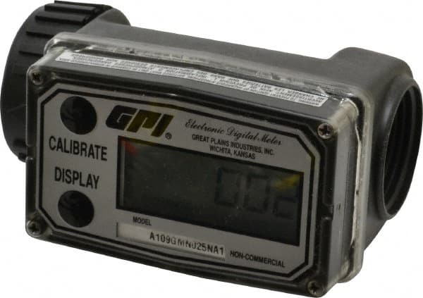 GPI A109GMN025NA1 1" Port Electronic Digital Flowmeter & Totalizer 