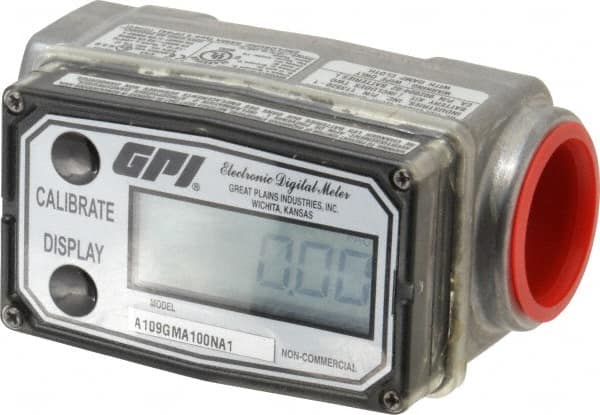 GPI A109GMA100NA1 1" Port Electronic Digital Flowmeter & Totalizer 