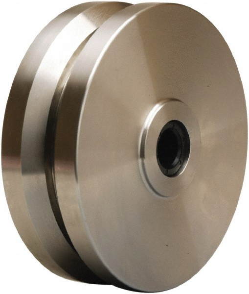 Hamilton VGroove Caster Wheel Stainless Steel, 6" Dia, 2" Wide, 3/4