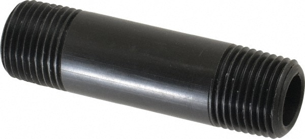 1/2" Pipe, 3" Long Polypropylene Threaded Plastic Pipe Nipple