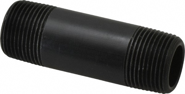 3/4" Pipe, 3" Long Polypropylene Threaded Plastic Pipe Nipple