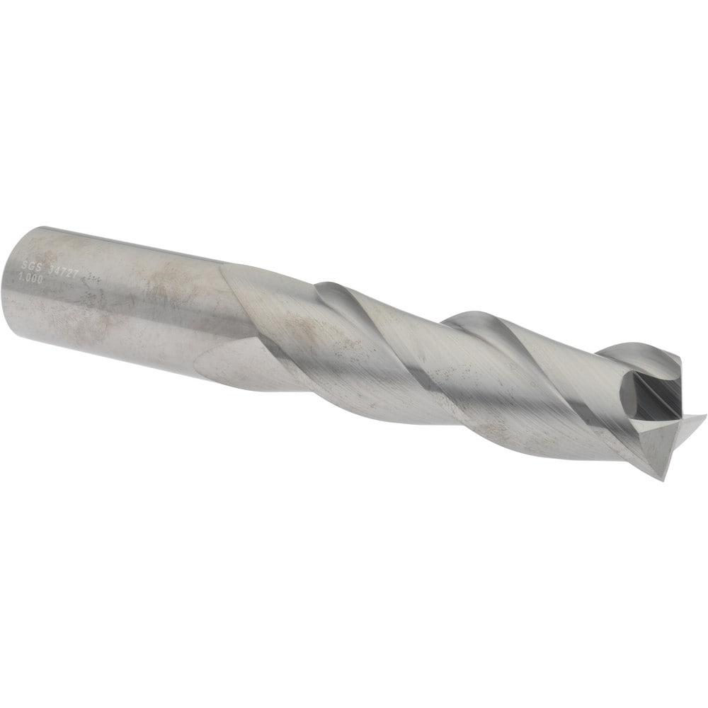 SGS 34727 Square End Mill: 1 Dia, 3-1/4 LOC, 1 Shank Dia, 6 OAL, 3 Flutes, Solid Carbide Image