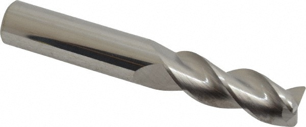 SGS 34777 Corner Radius End Mill: 3/8" Dia, 1" LOC, 0.03" Radius, 3 Flutes, Solid Carbide 