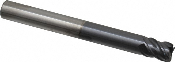 SGS 36787 Corner Radius End Mill: 1/2" Dia, 5/8" LOC, 0.04" Radius, 4 Flutes, Solid Carbide 