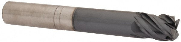 SGS 36793 Corner Radius End Mill: 3/4" Dia, 15/16" LOC, 0.06" Radius, 4 Flutes, Solid Carbide 