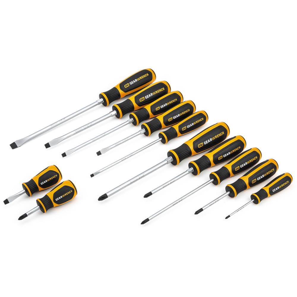 Screwdriver Set: 12 Pc, Phillips & Slotted