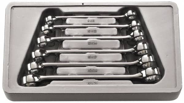 GEARWRENCH 81906 Flare Nut Wrench Set: 6 Pc, 10 x 12 mm 13 x 14 mm 15 x 17 mm 16 x 18 mm 19 x 21 mm & 9 x 11 mm Wrench, Metric 