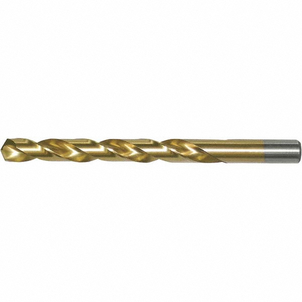 Chicago-Latrobe Jobber Length Drill Bit: #63, 135 ° , High Speed Steel - TiN Coated, 38.1 mm OAL, Right Hand Cut, Spiral Flute, Straight-Cylindrical