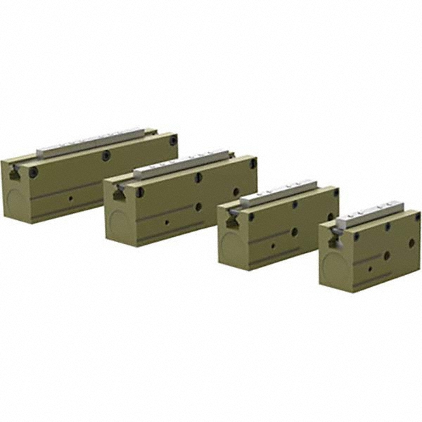 De-Sta-Co 2-Jaw Precision Parallel Air Gripper: Parallel, 3" Open Width, 2-1/4" Closed Width - M3 Port, 100 Max psi, External & Internal, Double