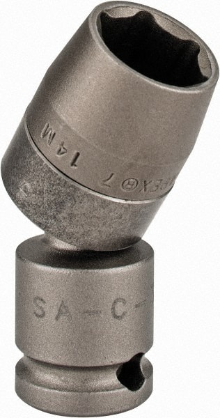 Apex SA-C-37-14M Hand Socket: 3/8" Drive, 14 mm Socket, 6-Point 