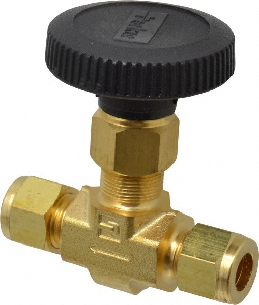 Parker 6Z-V6LN-B Needle Valve: Straight, 3/8" Pipe, Compression x Compression End Image