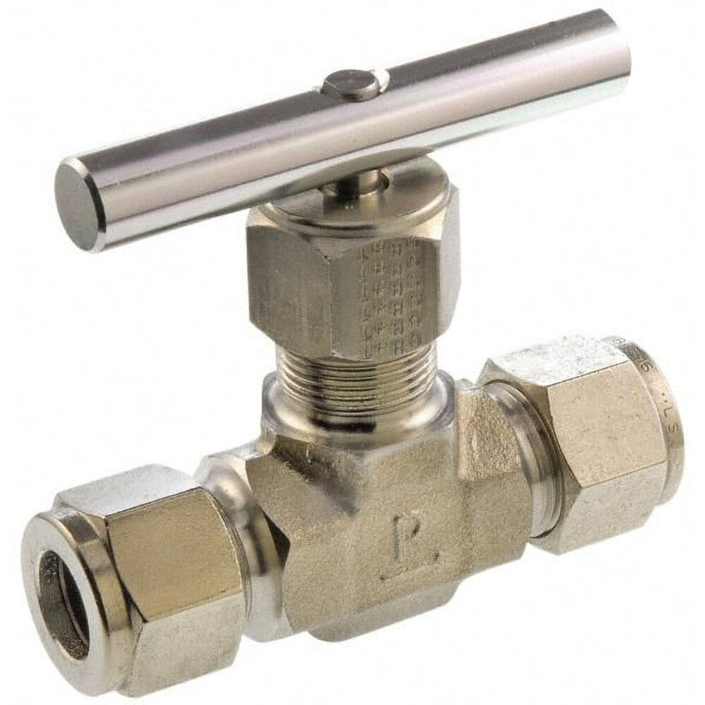 5,000 Max psi, 1/2" Pipe, 316 Grade Stainless Steel, Inline Instrumentation Needle Valve