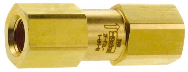 Parker 6F-F6L-1-BN-B 3,000 Max psi, 3/8" Pipe, FNPT x FNPT End Connections, Brass Instrumentation Filter Image