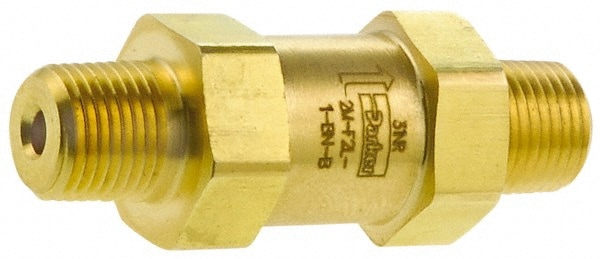 3,000 Max psi, 1/8" Pipe, MNPT x MNPT End Connections, Brass Instrumentation Filter