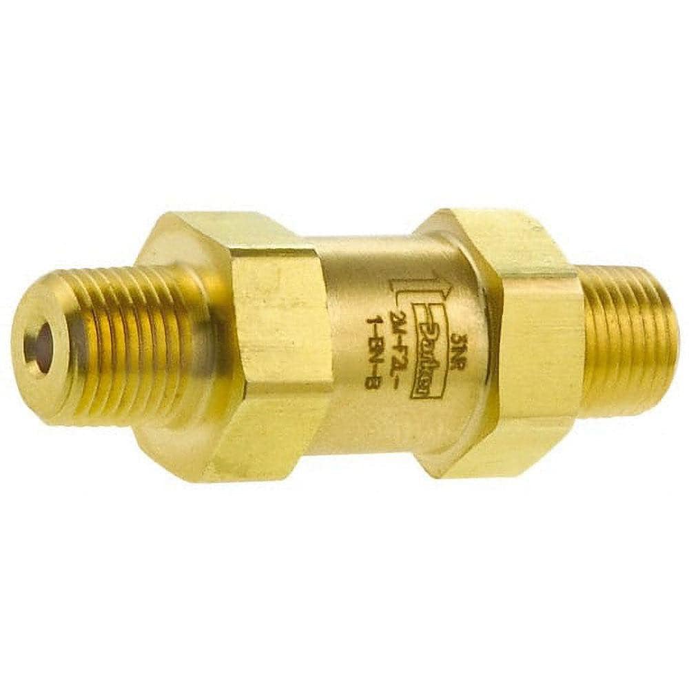 Parker 8M-F8L-1-BN-B 3,000 Max psi, 1/2" Pipe, MNPT x MNPT End Connections, Brass Instrumentation Filter Image