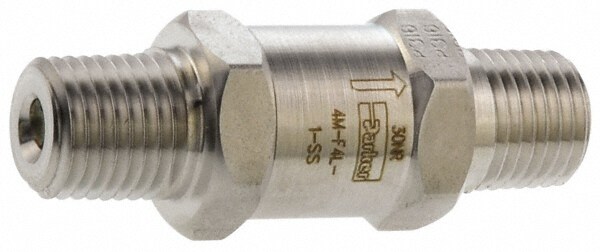 6,000 Max psi, 3/8" Pipe, MNPT x MNPT End Connections, Stainless Steel Instrumentation Filter