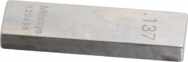 Mitutoyo 611177-531 Rectangle Steel Gage Block: 0.137", Grade 0 Image