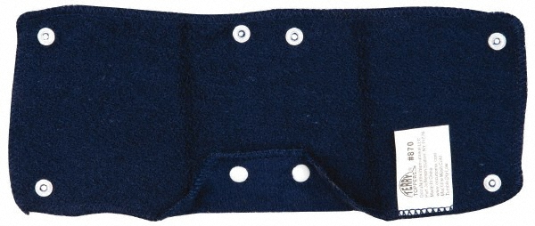Hard Hat Sweatband: Terry Cloth, Navy Blue - Snap Closure