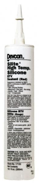 Joint Sealant: 10.3 oz Cartridge, Red, RTV Silicone