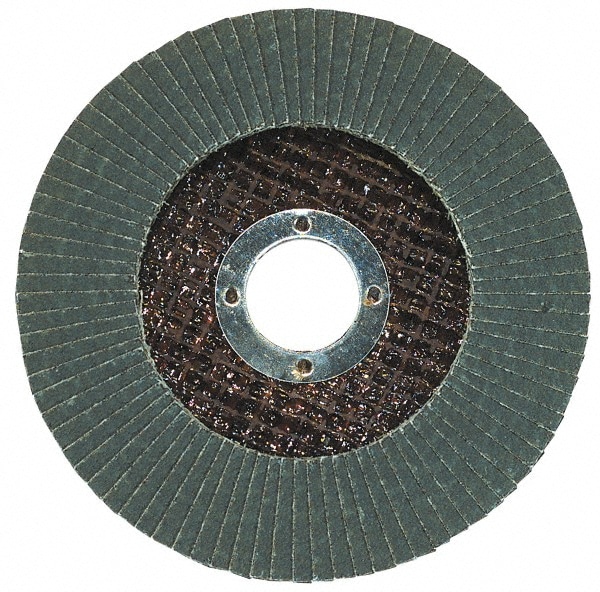Flap Disc: 7/8" Hole, 60 Grit, Zirconia Alumina, Type 27