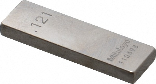 Mitutoyo 611161-531 Rectangle Steel Gage Block: 0.121", Grade 0 Image