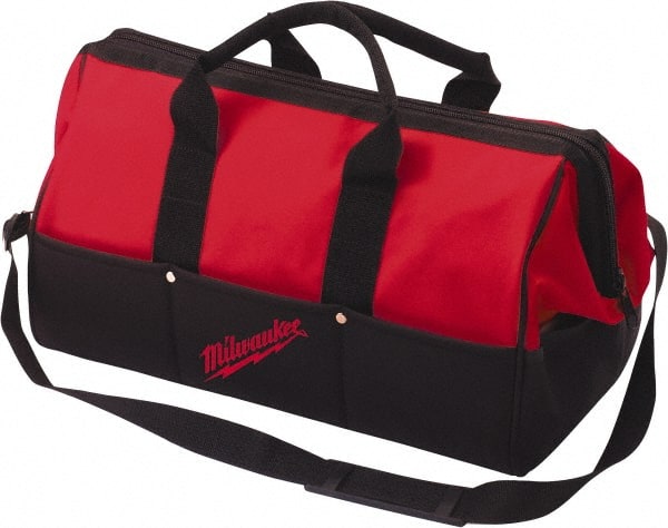 Tool Bags & Tool Totes; Holder Type: Contractor's Bag ; Closure Type: Zipper ; Overall Width: 13in ; Overall Height: 26.5000in ; Color: Red ; Features: Water Resistant 600 Denier Material