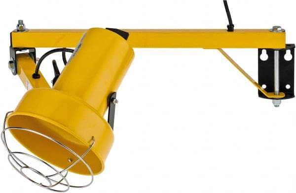 Fostoria DKL-40VA-A Task Light: Incandescent, 40" Reach, Pivot Arm, Bracket, Yellow 