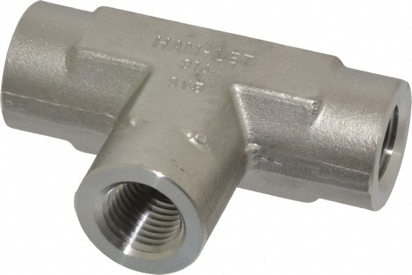 Pipe Tee: 1/4" Fitting, 316 Stainless Steel