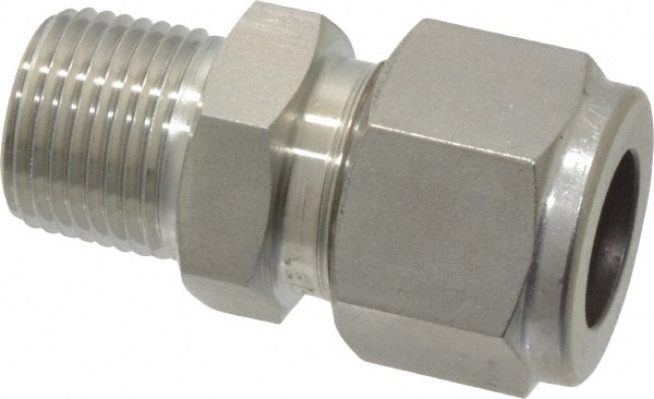 Ham-Let 3002011 Compression Tube Connector: 3/8" Thread, Compression x MNPT 