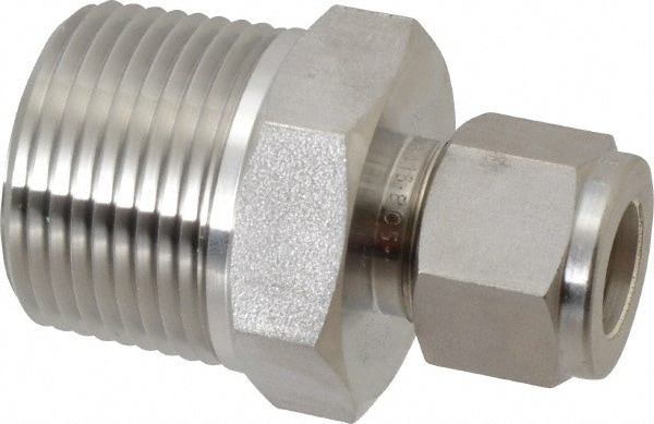 Ham-Let 3002014 Compression Tube Connector: 1" Thread, Compression x MNPT Image