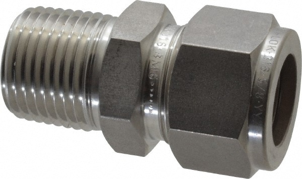 Ham-Let 3002016 Compression Tube Connector: 1/2" Thread, Compression x MNPT Image