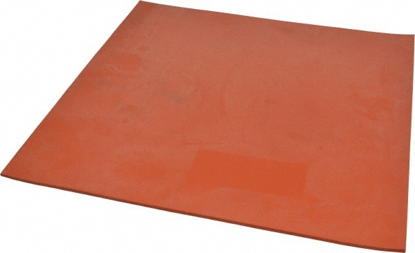 Made in USA - Sheet Roll: Silicone Rubber, 1/8″ Thick, 6″ Wide, Orange-Red  - 86762200 - MSC Industrial Supply