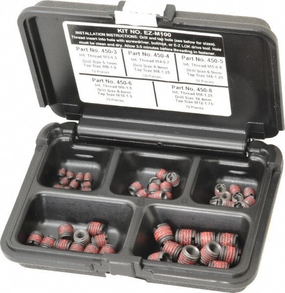 Delisert 50pcs Key Locking Thread Insert Heavy Weight M5x0.8 for Repairing Damaged Inserts