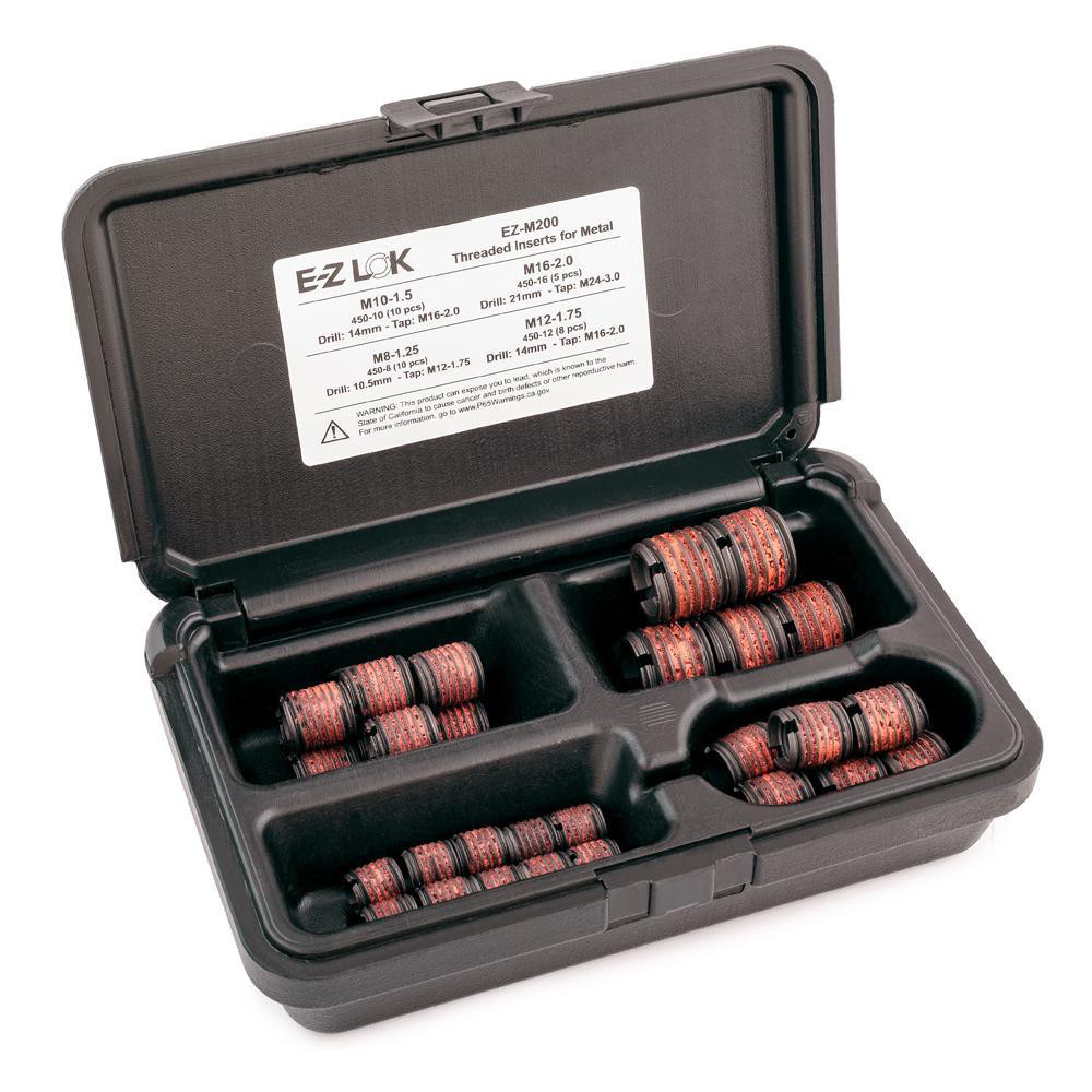 Thread Repair Kit: Self-Locking - 33 Pc, Carbon Steel Insert