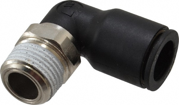 Legris 3109 12 18 Push-To-Connect Tube to Male & Tube to Male NPT Tube Fitting: Male Elbow, 3/8" Thread Image