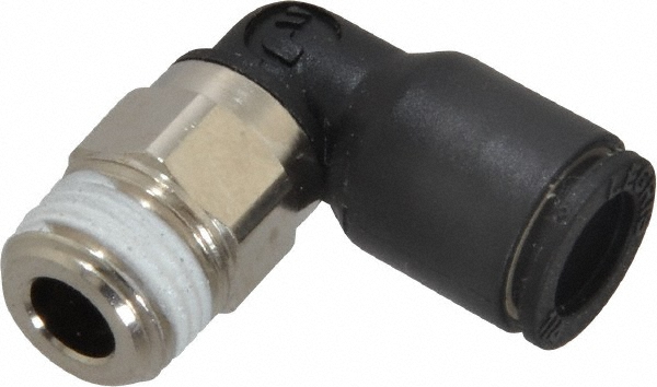 Legris 1/4" Outside Diam, 1/8 BSPT, Nylon Push-to-Connect Tube Male Elbow - 290 Max psi, Tube to Male BSPT Connection, Buna Nitrile O-Ring