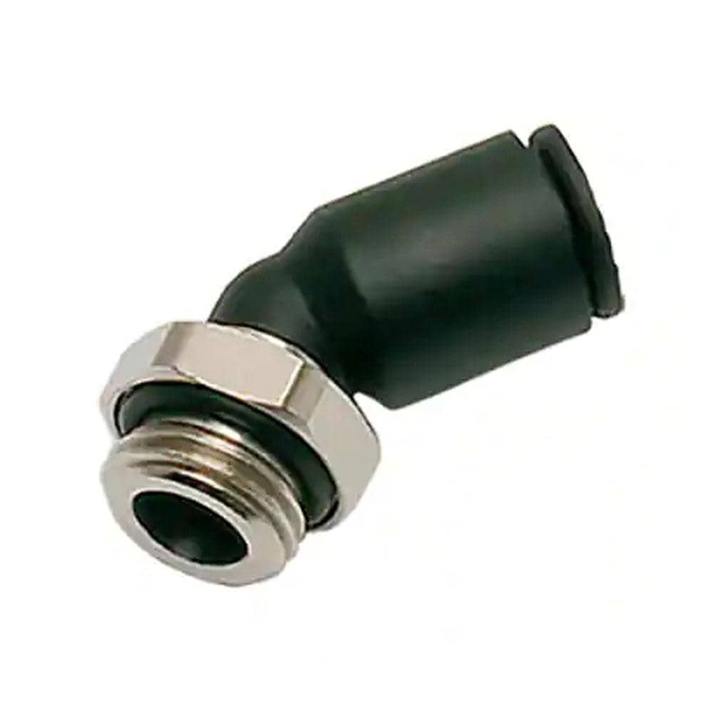 Push-To-Connect Tube Fitting: 45 ° Male Elbow, 1/2" Thread