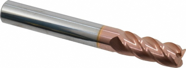 12182501 Corner Radius End Mill: 5/16" Dia, 3/4" LOC, 0.03" Radius, 4 Flutes, Solid Carbide  