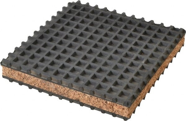 Mason Ind. BBNR6X6 6 inch Long x 6 inch Wide x 1 inch Thick, Rubber, Machinery Leveling Pad & Mat