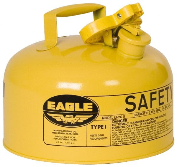 Eagle UI20SY Safety Can: 2 gal, Steel 