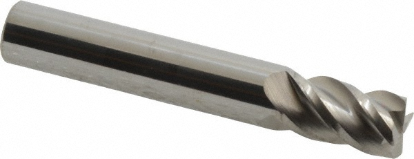12182833 Corner Radius End Mill: 5/16" Dia, 1/2" LOC, 0.02" Radius, 4 Flutes, Solid Carbide  