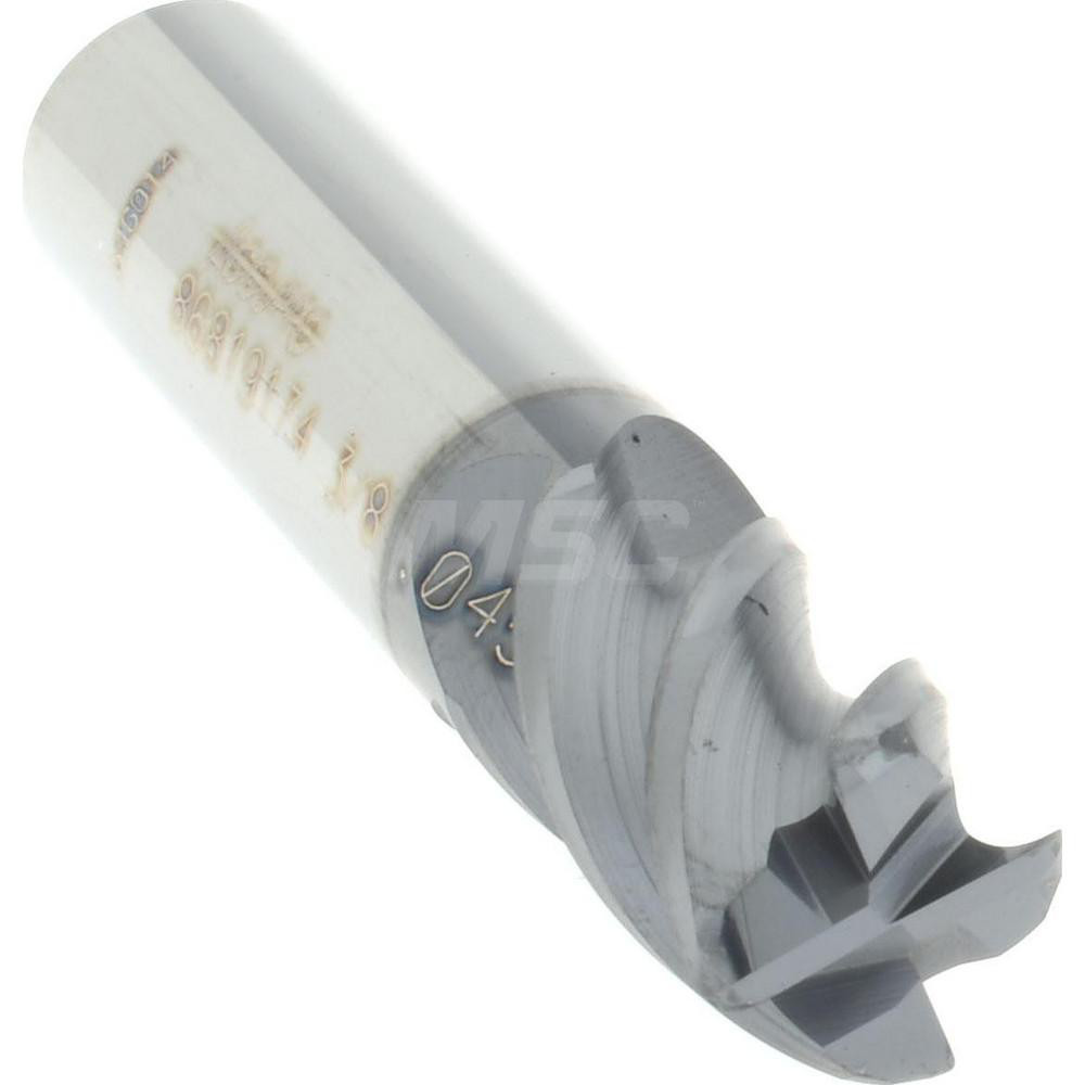 Accupro - Corner Radius End Mill: 3/8" Dia, 5/8" LOC, 0.0450" Radius, 4