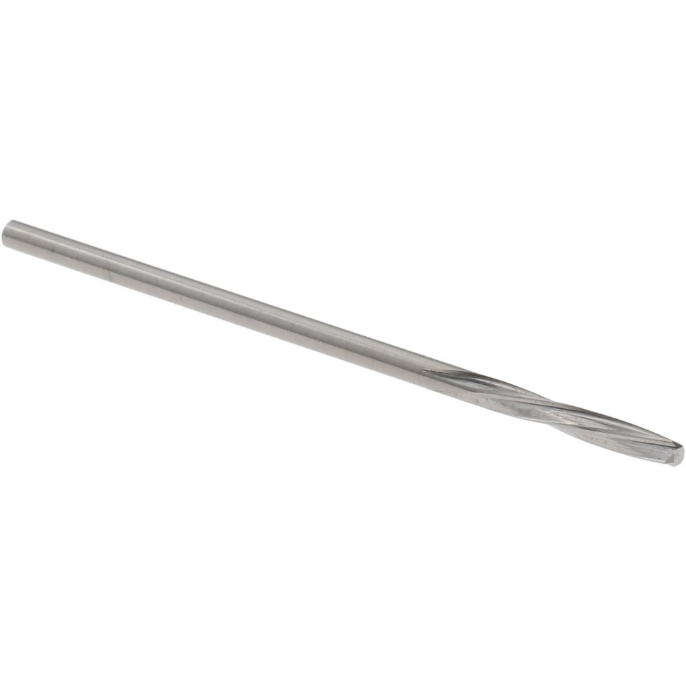 Chucking Reamer: 1.49 mm Dia, 1-9/16" OAL, 25/64" Flute Length, Spiral Flute, Straight-Cylindrical Shank, Solid Carbide