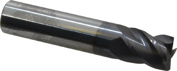 Accupro 12182950 Corner Radius End Mill: 1/2" Dia, 5/8" LOC, 0.02" Radius, 4 Flutes, Solid Carbide 