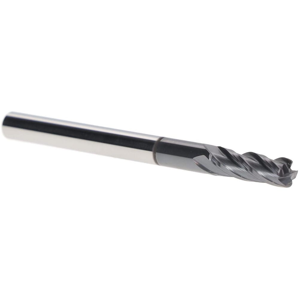 Iscar - Corner Radius End Mill: 4 mm Dia, 12.00 mm LOC, 0.80 mm Radius ...