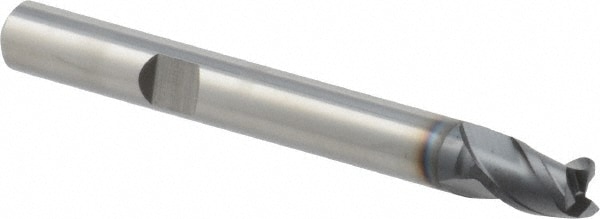 Iscar 5620515 Square End Mill: 0.2244 Dia, 0.2756 LOC, 3 Flutes, Solid Carbide 